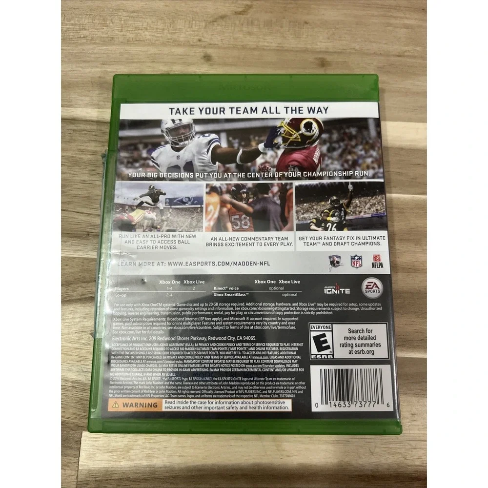 Microsoft‎ Xbox One Madden NFL 17 by EA Sports Video Game